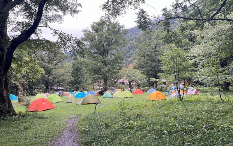 上高地 徳沢キャンプ場