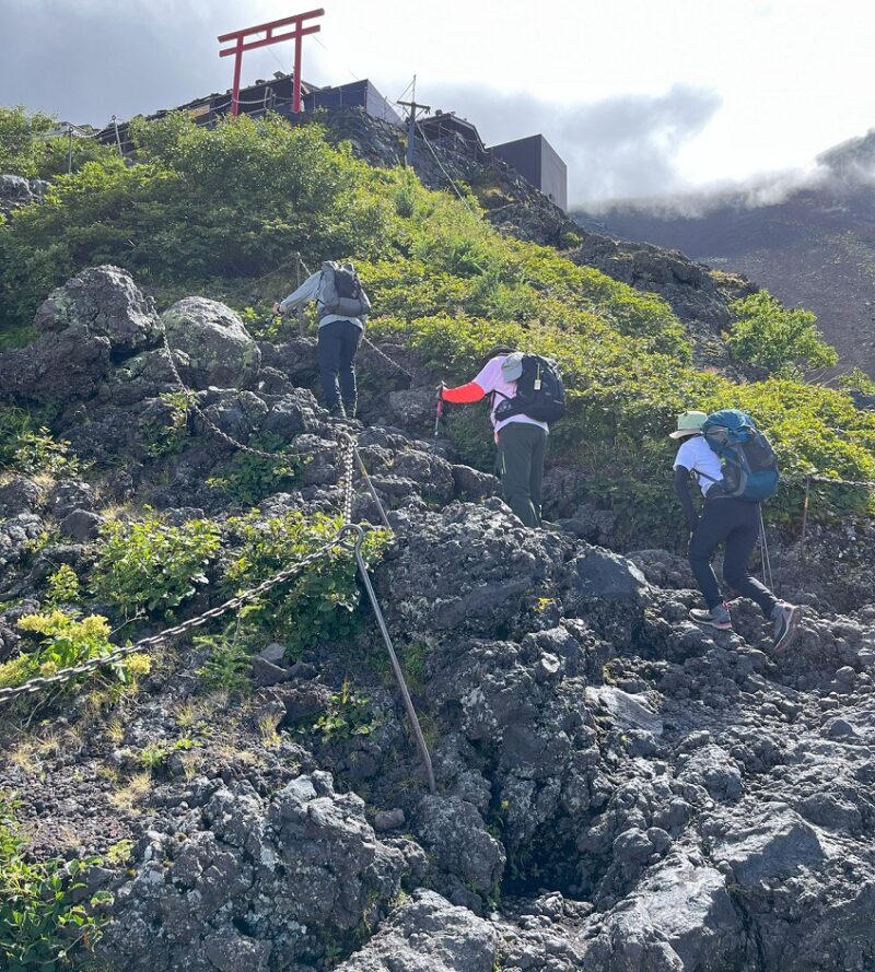富士山 吉田ルート 登山道 標高2900m付近