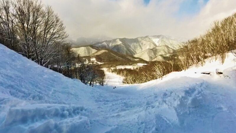 水上高原スキーリゾート かもしかコース奥の上級コース